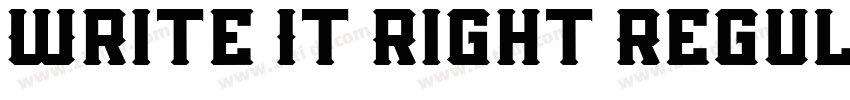 Write It Right Regul字体转换